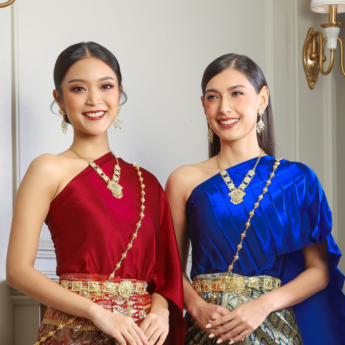 open lace back dress Summer thai traditional women sexy long skirt southeast asian photography  dance performance thailand costume travel dress : Buy Online at Best Price  in KSA main image 1
